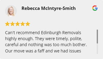 Removals Edinburgh Google Review 3