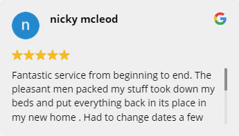 Removals Edinburgh Google Review 2